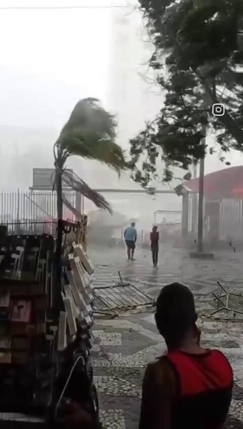 Tempo causa alagamentos e derruba árvores em Niterói